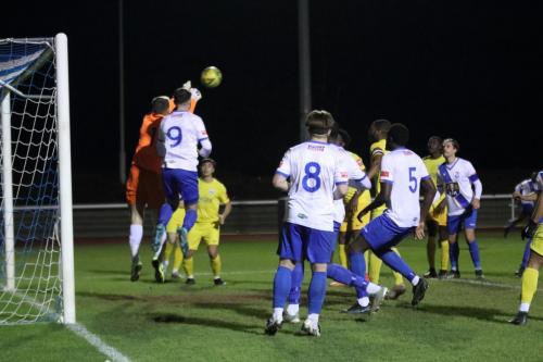 IMG 1829-Barkings-James-Shaw-punches-clear-from-Jake-Cass