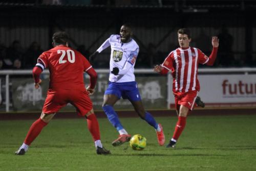 IMG 0811-Muhammadu-Faal-passes-inside-before-collecting-the-return-and-scoring-the-first-Enfield-goal