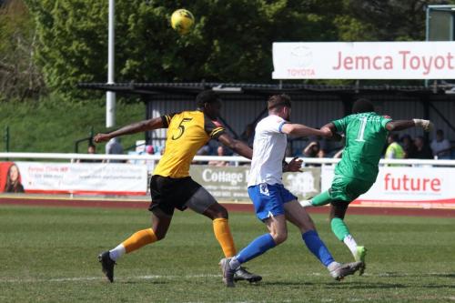 IMG 5897-Cray-keeper-Nathan-Boamah-clears-from-Jake-Cass