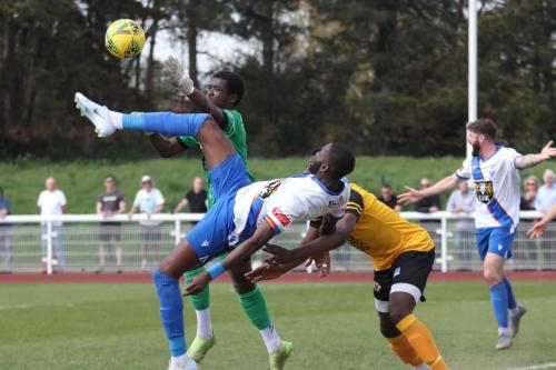 IMG 5923-Jake-Cass-R-appeals-successfully-for-a-penalty-for-a-foul-on-Muhammadu-Faal.