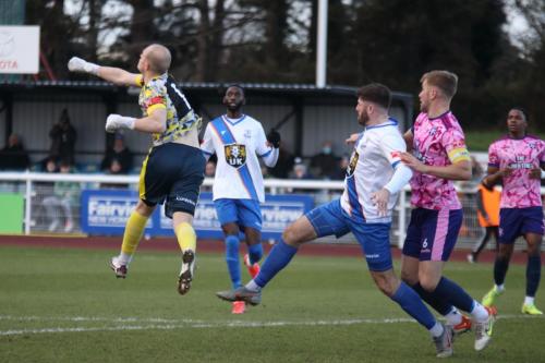 IMG 1340-Margate-keeper-Billy-Johnson-punches-clear