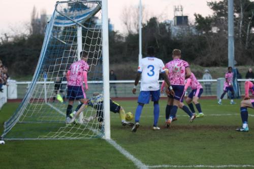 IMG 1635-The-Margate-defence-survives-a-goalmouth-scramble