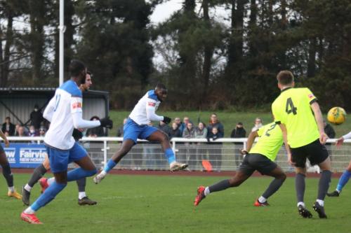 IMG 9022-Percy-Kiangebeni-shoots-narrowly-wide