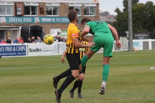 Adam Cunnington (R) wins a challenge against Josh Vincent