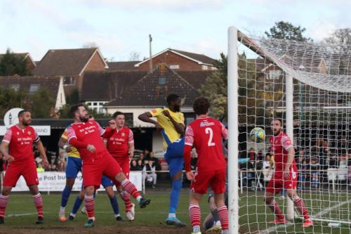 IMG 3888-Adam-Cunnigtons-header-crosses-the-line-for-the-winning-goal.-Muhammadu-Faal-tries-unsuccessfully-to-get-the-final-touch.