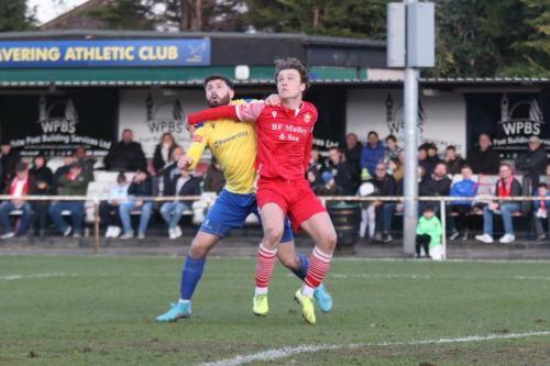 IMG 4010-Jake-Cass-L-and-Mickey-Parcell.-Cass-was-later-sent-off-for-a-foul-on-Parcell