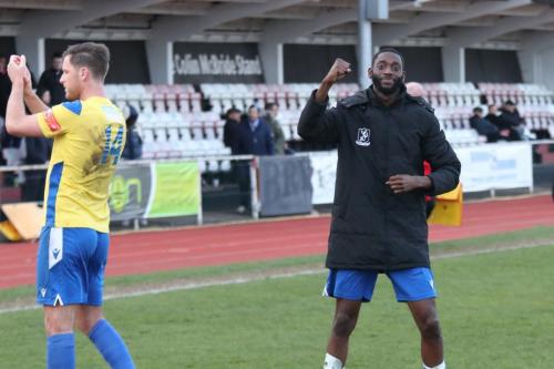 IMG 4059-Adam-Cunnington-L-and-Muhammadu-Faal-celebrate-the-win