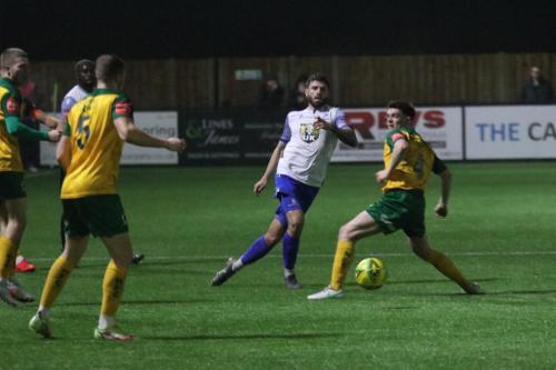 IMG 0189-Enfields-Jake-Cass-plays-the-ball-past-Doug-Tuck