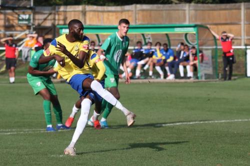 IMG 5478-Enfields-Muhammadu-Faal-shoots-wide-from-the-penalty-spot