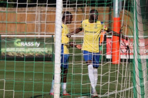 IMG 5524-Muhammadu-Faal-R-celebrates-his-successful-penalty-with-Andre-Coker