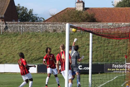 IMG 4259-Lewes-keeper-Lewis-Carey-punches-clear