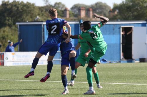 IMG 4765-Margates-George-Lamb-2-and-Ben-Swift-block-an-effort-from-Muhammadu-Faal