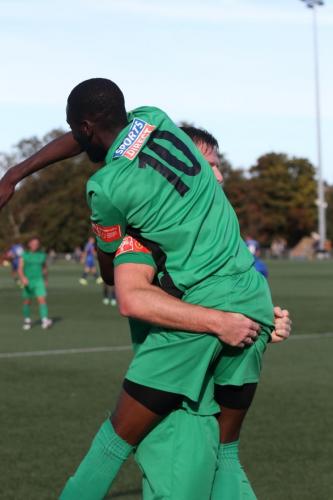 IMG 4876-Scorer-Muhammadu-Faal-10-and-Adam-Cunnington-celebrate-the-Enfield-goal