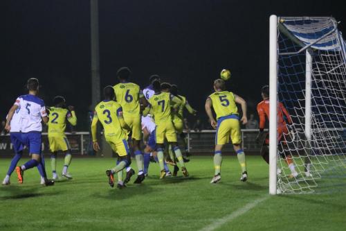 IMG 4335-Enfields-Jerry-Gyebi-white-6-heads-for-goal-but-the-ball-deflects-wide-off-a-defender