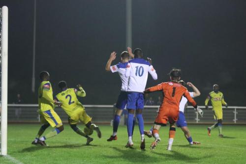 IMG 4514-Enfields-Lewis-Taaffe-shoots.-Muhammadu-Faal-10-followed-the-ball-into-the-goal-but-at-the-time-of-writing-Taaffe-has-been-credited-with-the-goal