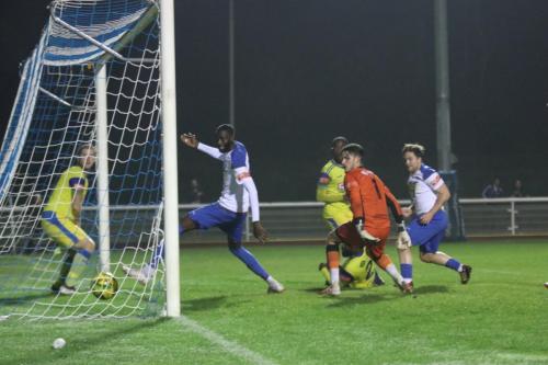 IMG 4517-Muhammadu-Fall-follows-Lewis-Taaffes-shot-into-the-net.-At-the-time-of-writing-Taaffe-has-been-credited-with-the-goal.