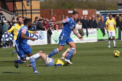 IMG 9039-Stortfords-Ryan-Henshaw-tackles-Jake-Cass