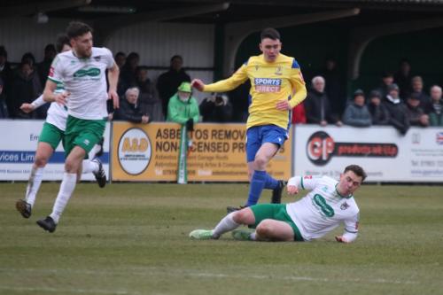 IMG 5897-Bognors-Calvin-Davies-tackles-Marcus-Wyllie