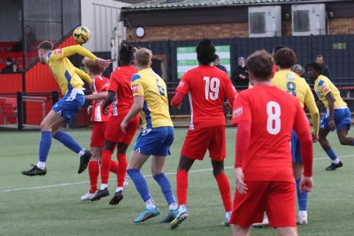 IMG 3041-Bowers-Oscar-Shelvey-2nd-L-heads-clear-from-Lewis-Knight-L