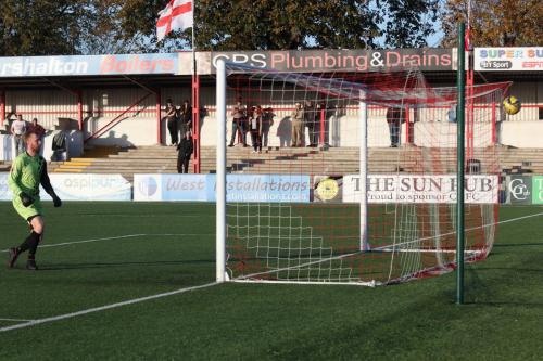 IMG 0875-Carshalton-keeper-Danny-Bracken-can-only-watch-as-Jake-Casss-long-range-effort-drops-just-over-the-bar