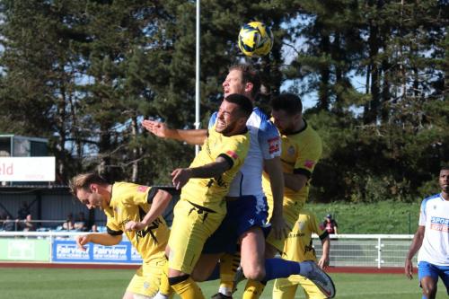 IMG 8955-Enfields-Adam-Cunnington-is-closely-marked-at-a-long-throw-in