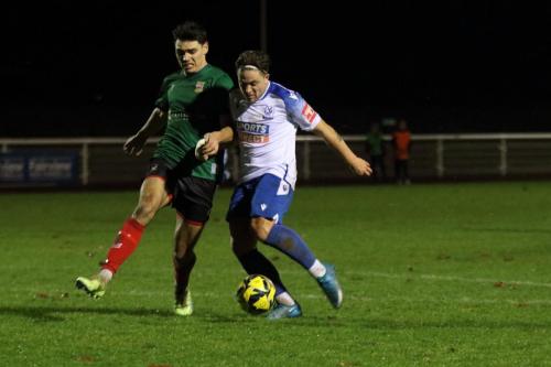 IMG 2805-Lewis-Taaffe-shoots-but-the-ball-is-deflected-onto-the-crossbar