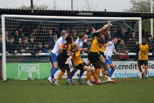 IMG 7308-Cray-keeper-Shaun-Rowley-fumbles-leading-to-the-Enfield-goal