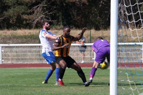 IMG 6694-Bailey-Vose-collects-the-ball-ahead-of-Jake-Cass-L-and-Ian-Gayle