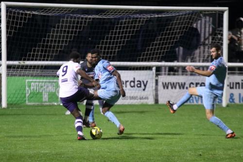 IMG 8685-Casuals-Elijah-Simpson-runs-at-Dequane-Wilson-Braithwaite-as-Rian-Bray-covers