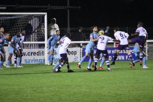 IMG 8697-Casuals-Elijah-Simpson-9-and-Enfields-Trian-Bray-challenge-for-Saidou-Sanogos-5-flick-on