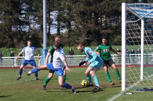 IMG 8589-Jake-Cass-cant-make-contact-as-the-ball-drops-at-Max-Ovendens-feet