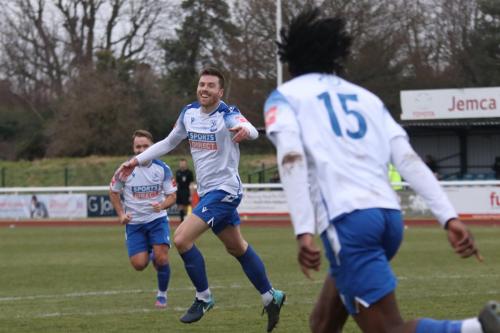 IMG 3524-Lewis-Knight-celebrates-his-goal-with-provider-Andre-Coker-R