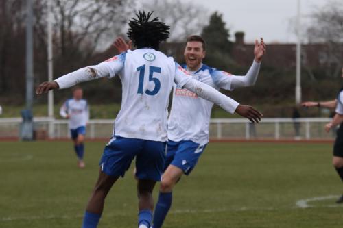 IMG 3526-Lewis-Knight-celebrates-his-goal-with-provider-Andre-Coker