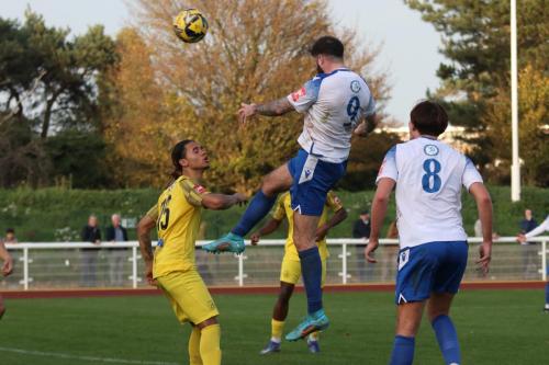 IMG 0444-Jake-Cass-heads-firmly-on-goal-but-into-the-keepers-arms