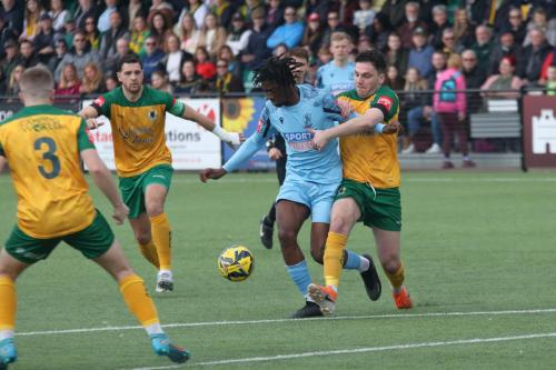 IMG 8176-Enfields-Andre-Coker-holds-off-the-challenge-of-Alex-Malins