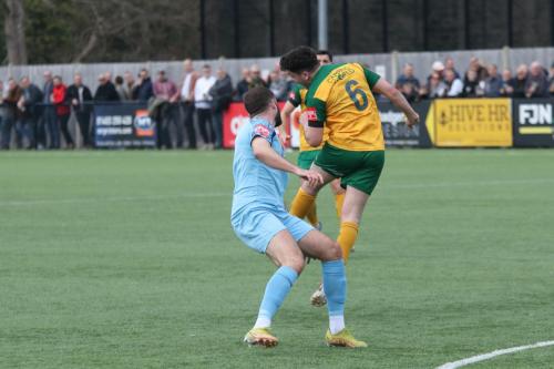 IMG 8215-Horshams-Alex-Malins-heads-clear-from-Jake-Cass