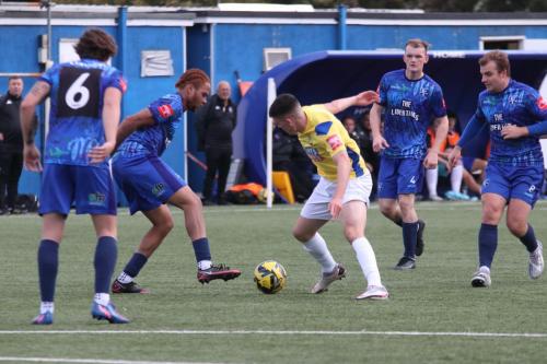 IMG 8188-Marcus-Wyllie-is-surrounded-by-Margate-defenders