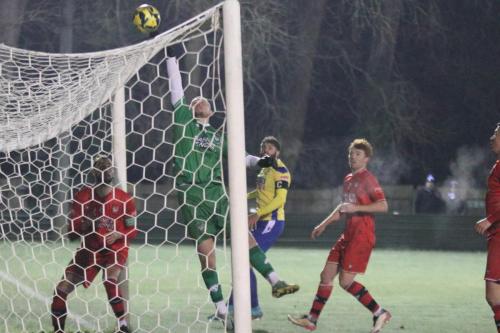 IMG 3902-Andrew-McCorkell-is-adjudged-not-to-have-touched-an-inswinging-corner-as-it-clears-the-bar