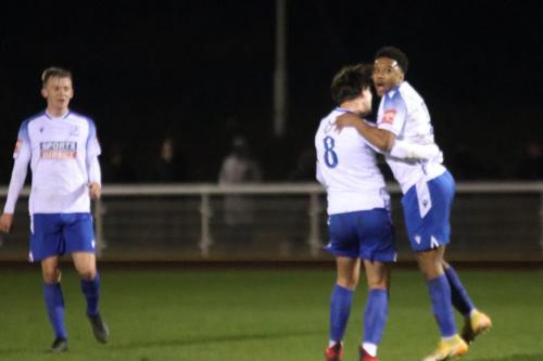 IMG 7082-Johnville-Renee-R-celebrates-his-goal-with-captain-Sam-Youngs