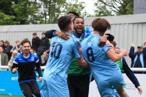 IMG 3230-Marcus-Wyllie-10-and-Sam-Youngs-celebrate-the-second-goal-with-subs-Adi-Connolly-L-Reece-Beckles-Richards-rear-and-Jonathan-Hippolyte