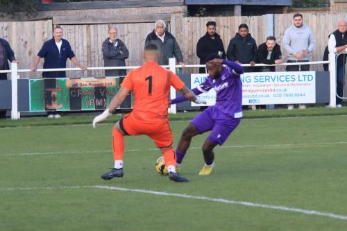 IMG 2606-Cray-keeper-Ben-Freeman-makes-sure-Reece-Beckles-Richards-cant-take-advantage-of-a-terrible-backpass