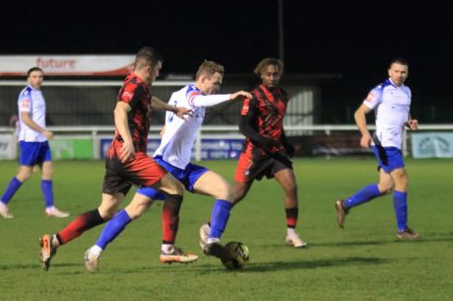 IMG 5797-Enfields-Mickey-Parcell-challenged-by-Harry-Critchley-L-and-Marlon-Agyakwa