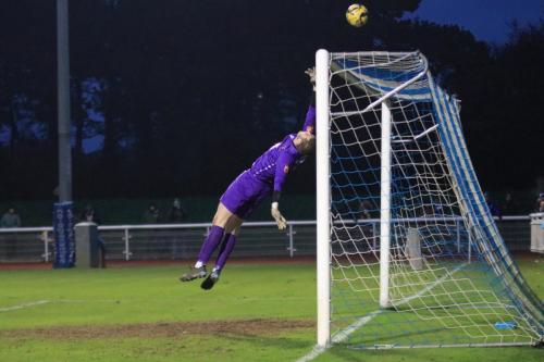 IMG 6788-Folkestones-Joe-Coleman-tips-a-long-range-effort-over-the-bar