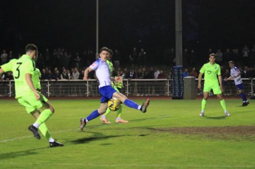 IMG 2742-A-cross-from-Ollie-Knight-far-R-is-just-too-far-ahead-of-Marcus-Wyllie-and-Billy-Cracknell-clears