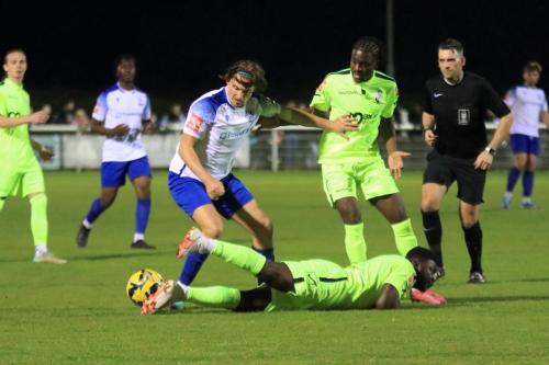 IMG 2764-Enfields-Sam-Youngs-and-Wingates-Christian-Frimpong-on-floor-and-Mathew-Achuba-Sam-Youngs-L-and-Billy-Cracknell