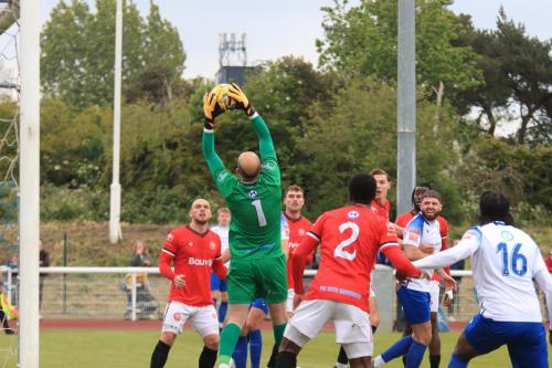 IMG 2354-Chathams-Mitchell-Beeney-has-to-reach-behind-himself-to-collect-a-cross