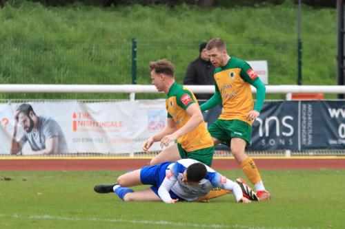 IMG 0057-Marcus-Wyllie-is-fouled-by-Jack-Strange-for-the-free-kick-from-which-Enfield-scored-the-winning-goal-on-the-stroke-of-half-time