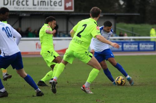 IMG 8933-Enfields-Dylan-Adjei-Hersey-shoots-under-pressure-from-Zack-Newton