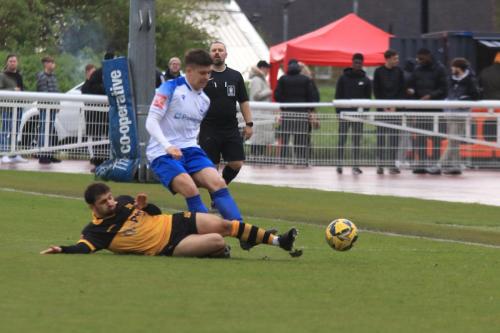 IMG 1237-Cheshunts-Antonis-Vasilou-tackles-Ollie-Knight