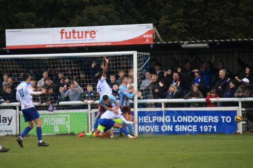 IMG 4149-Chaos-by-the-post-as-Sam-Youngs-shot-is-cleared